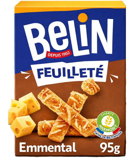 BISCUITS FEUILLETE EMMENTAL BELIN 95G