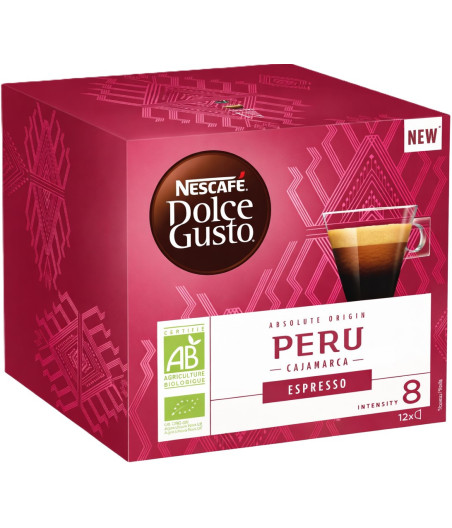 CAPSULES CAFE PERU ESPRESSO DOLCE GUSTO NESCAFE 84G