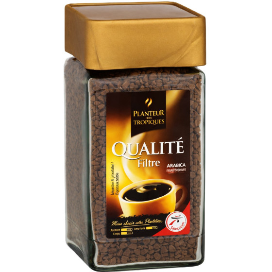 CAFE SOLUBLES QUALITE FILTRE PLANTEUR DES TROPIQUES 100G