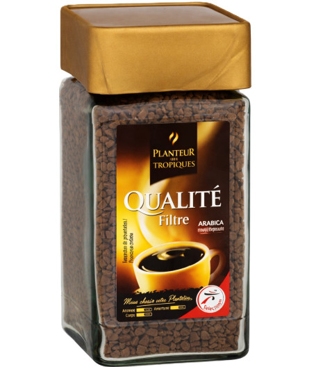 CAFE SOLUBLES QUALITE FILTRE PLANTEUR DES TROPIQUES 100G