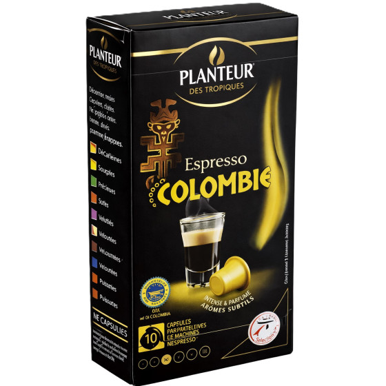 CAPSULES CAFE ESPRESSO COLOMBIE PLANTEUR DES TROPIQUES 52G