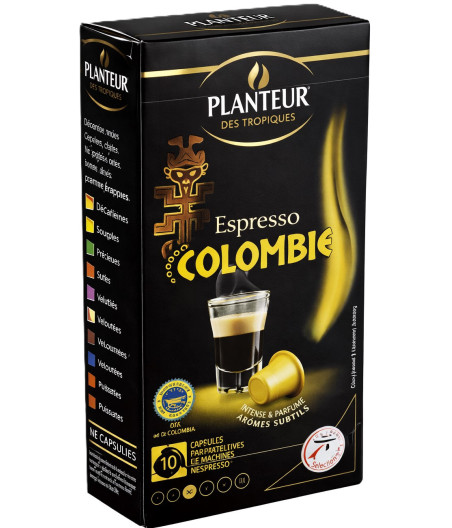 CAPSULES CAFE ESPRESSO COLOMBIE PLANTEUR DES TROPIQUES 52G