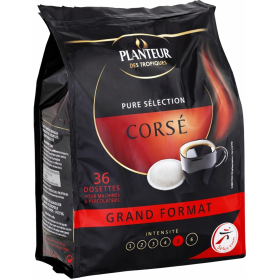 DOSETTES CAFE CORSE PLANTEUR DES TROPIQUES 250G
