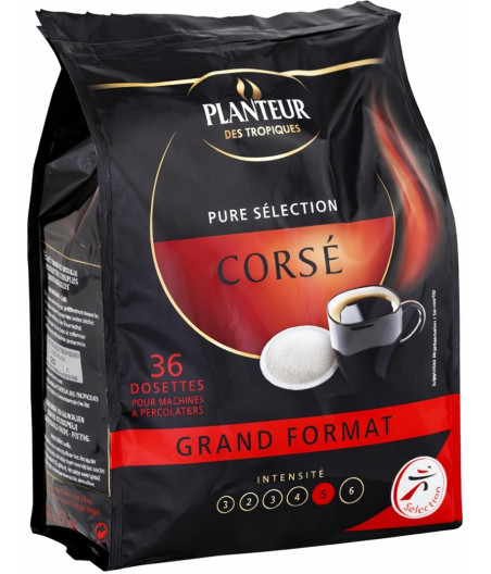DOSETTES CAFE CORSE PLANTEUR DES TROPIQUES 250G