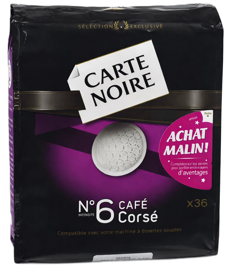 DOSETTES CAFE CORSE CARTE NOIRE 250G