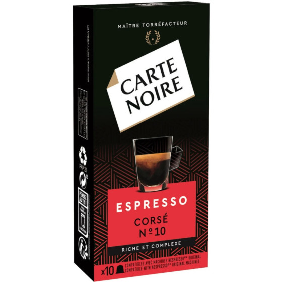 CAPSULES CAFE ESPRESSO CORSE CARTE NOIR  53G