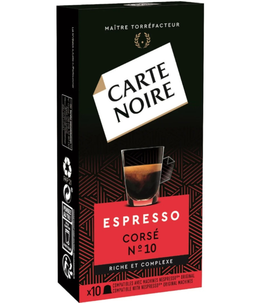 CAPSULES CAFE ESPRESSO CORSE CARTE NOIR  53G