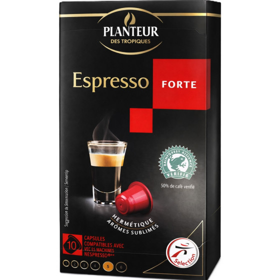 CAPSULES CAFE ESPRESSO FORTE PLANTEUR DES TROPIQUES 52G