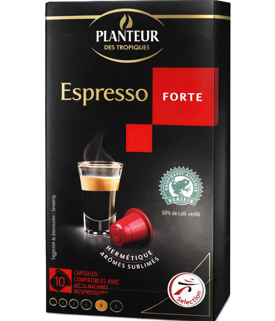 CAPSULES CAFE ESPRESSO FORTE PLANTEUR DES TROPIQUES 52G