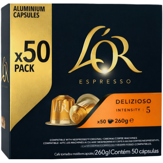 CAPSULES CAFE DELIZIOSO ESPRESSO L'OR 52G