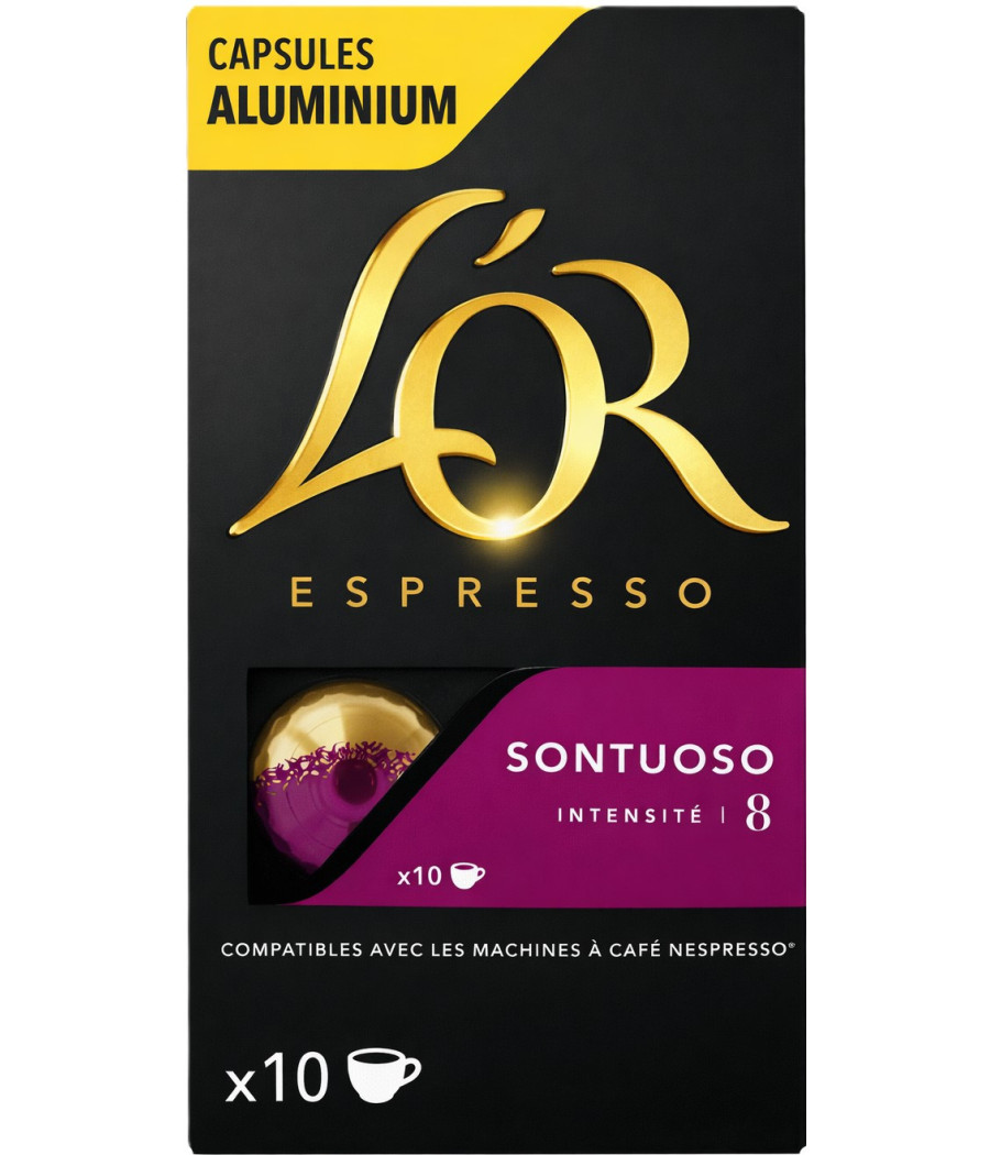 CAPSULES CAFE SONTUOSO ESPRESSO L'OR 52G