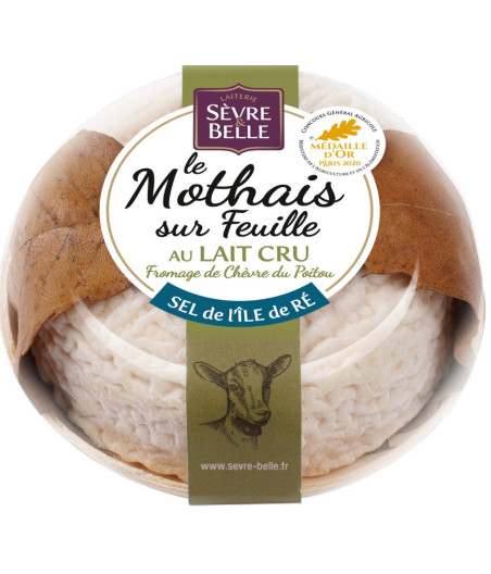 LE MOTHAIS SUR FEUILLE AU LAIT CRU 150 G