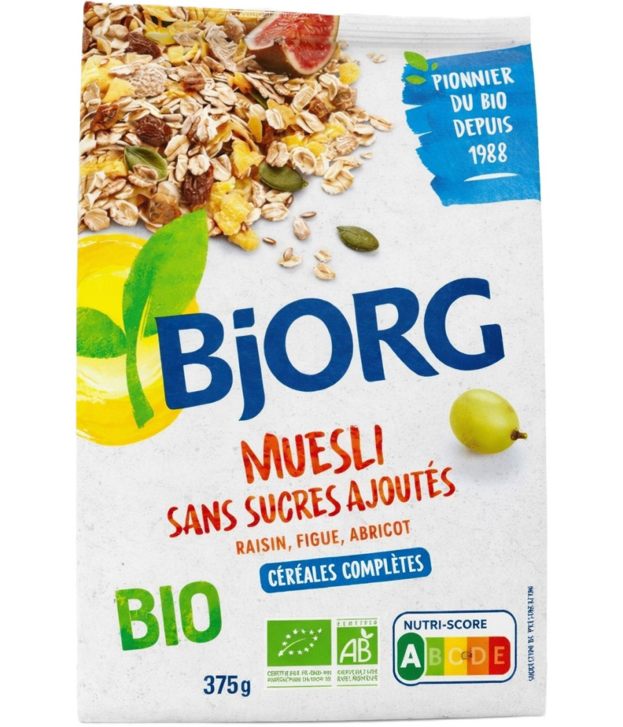 CEREALES BIO MUESLI SANS SUCRES BJORG 375G