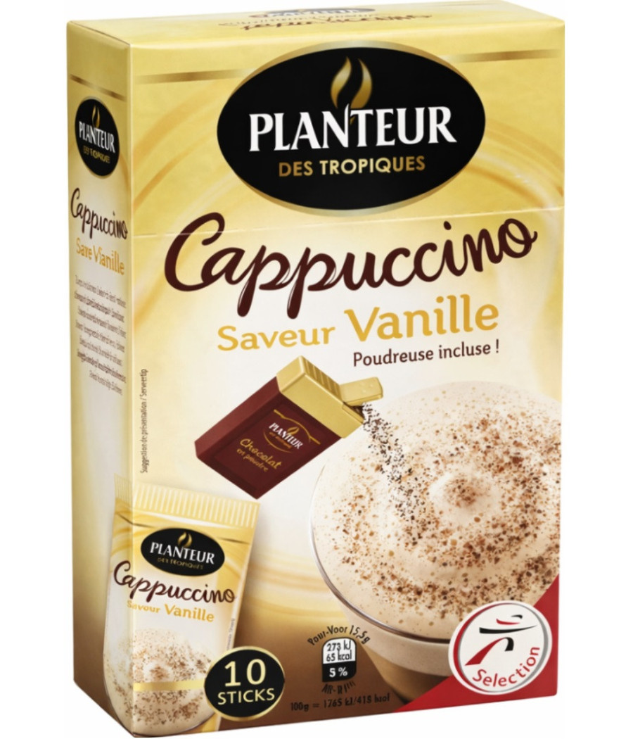CAPPUCINO SAVEUR VANILLE PLANTEUR DES TROPIQUES 162G
