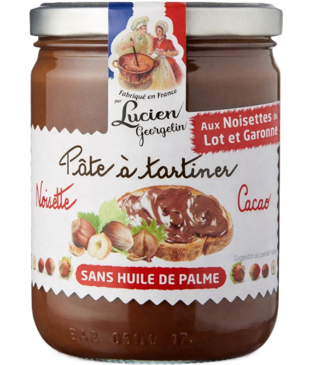 PATE A TARTINER NOISETTE CACAO LUCIEN GEORGELIN 400G