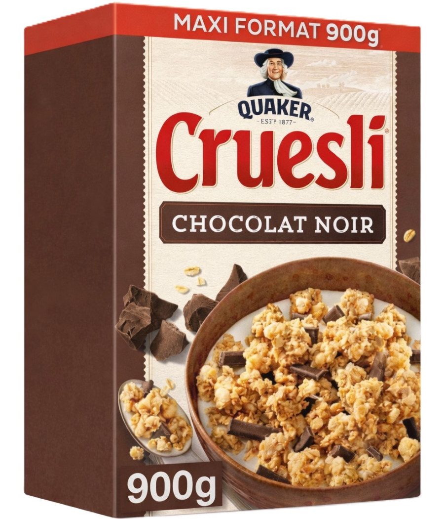 CEREALES CRUESLI CHOCOLAT NOIR QUAKER 900G