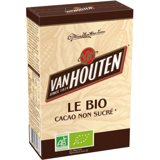 CACAO EN POUDRE BIO NON SUCRE VAN HOUTEN 125G