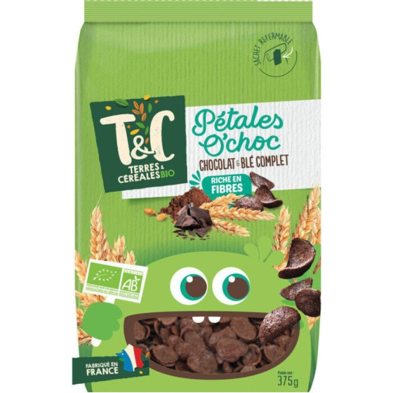 CEREALES PETALES O'CHOC TERRES ET CEREALES 375G