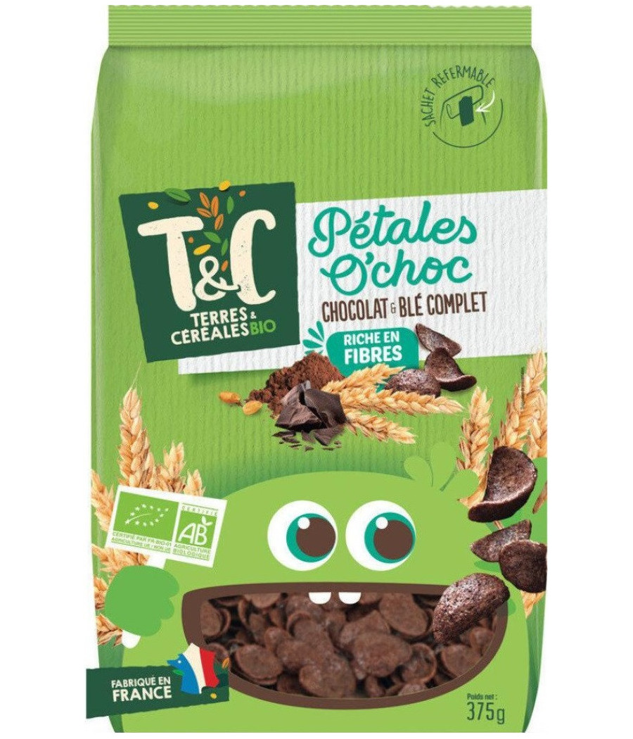 CEREALES PETALES O'CHOC TERRES ET CEREALES 375G