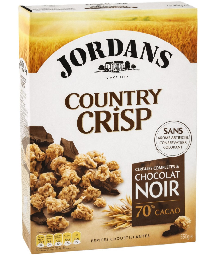 CEREALES COUNTRY CRISP CHOCOLAT NOIR JORDANS 550G