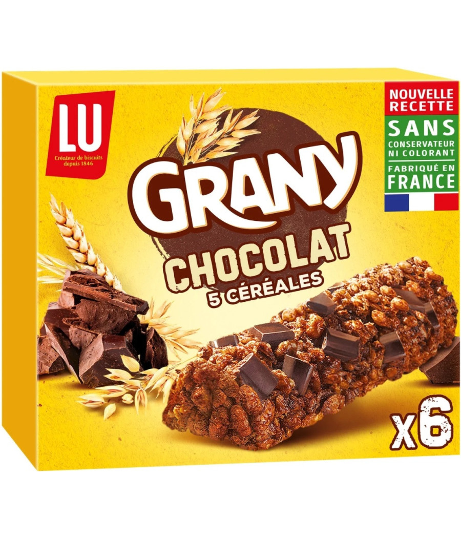 BARRES DE CEREALES GRANY CHOCOLATE LU 125G