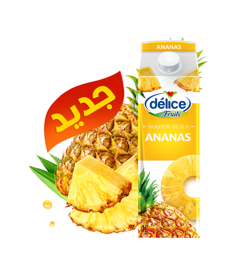 JUS DE FRUITS DELICE FRUITS ANANAS 1L