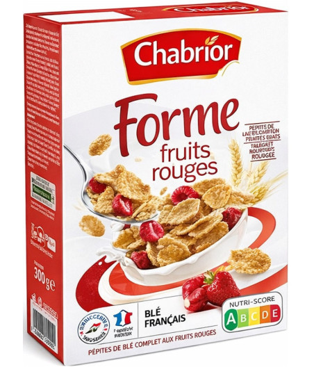 CEREALES FORME FRUITS ROUGES CHABRIOR 300G