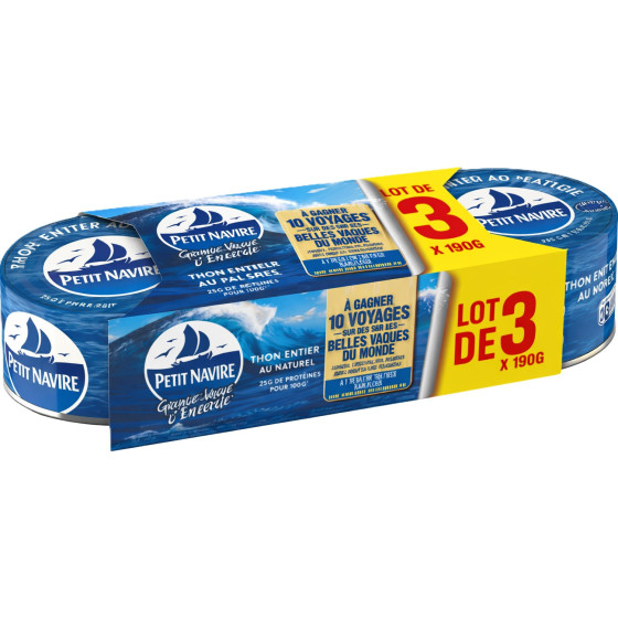 THON ENTIER AU NATURE ALBACORE LE PETIT NAVIRE 190G
