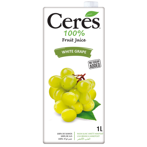 JUS DE FRUITS CERES 100% RAISIN BLANC 1L