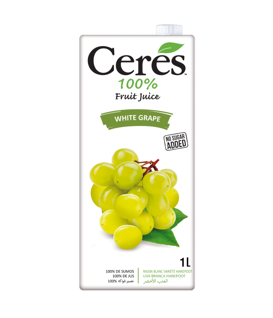 JUS DE FRUITS CERES 100% RAISIN BLANC 1L