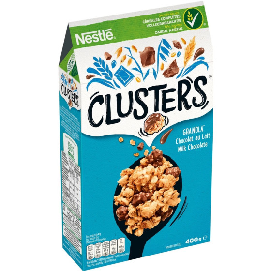 CEREALES CLUSTERS CHOCOLAT AU LAIT NESTLE 400G