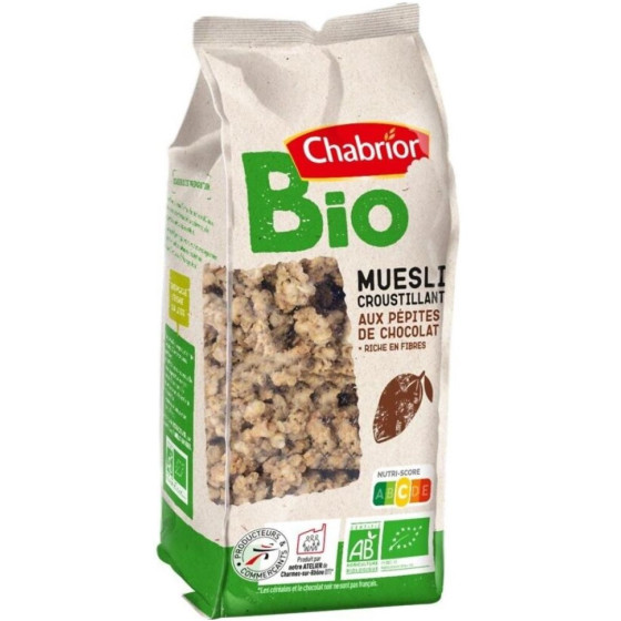 CEREALES MUESLI AU CHOCOLAT BIO CHABRIOR 500G