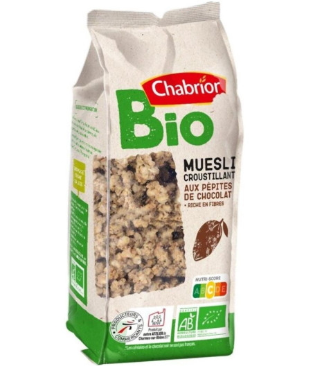 CEREALES MUESLI AU CHOCOLAT BIO CHABRIOR 500G