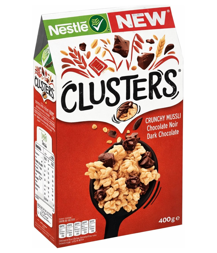 CEREALES CLUSTERS CHOCOLAT NOIR NESTLE 400G