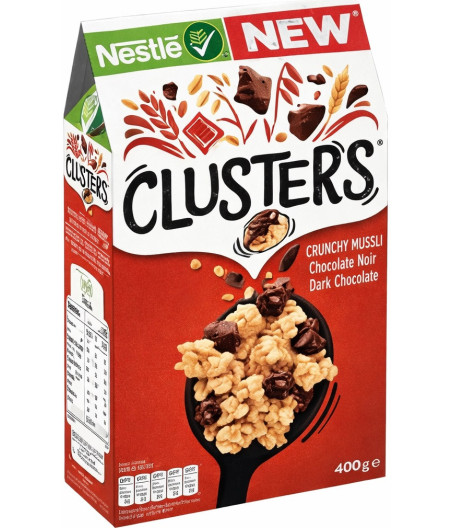 CEREALES CLUSTERS CHOCOLAT NOIR NESTLE 400G