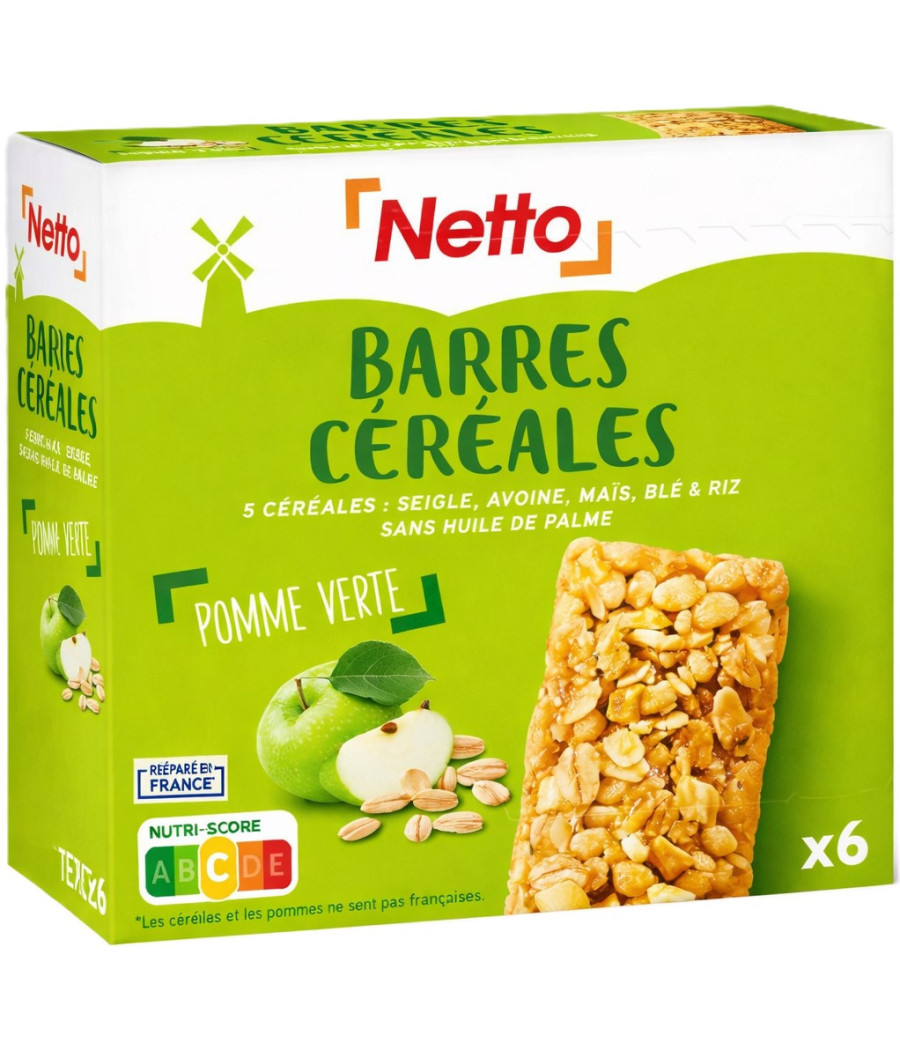 BARRES CEREALES A LA POMME NETTO 125G