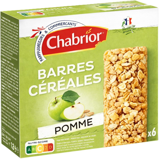 BARRES CEREALES A LA POMME CHABRIOR 126G