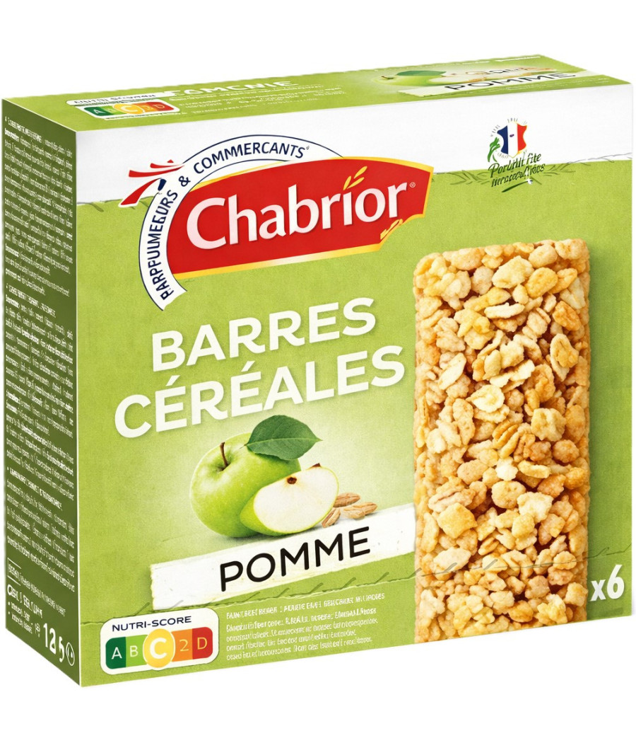 BARRES CEREALES A LA POMME CHABRIOR 126G