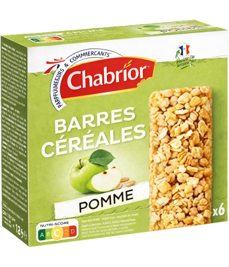 BARRES CEREALES A LA POMME CHABRIOR 126G