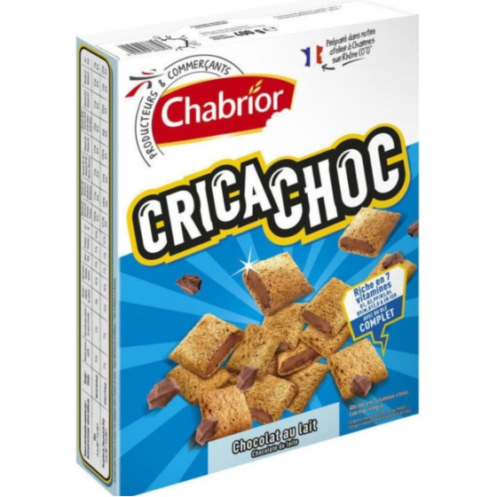 CEREALES CRICA CHOC CHOCOLAT AU LAIT CHABRIOR 400G