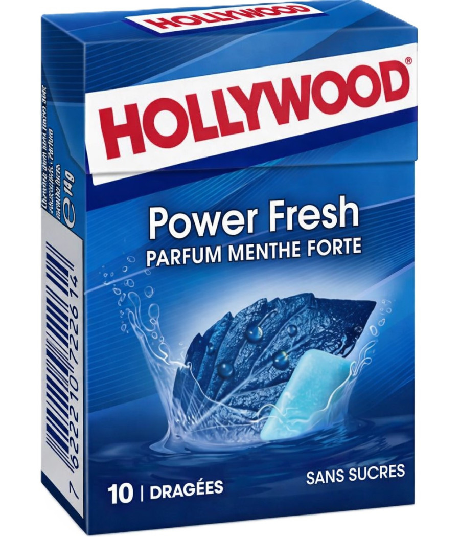 CHEWING-GUM POWER FRESH HOLLYWOOD X 10