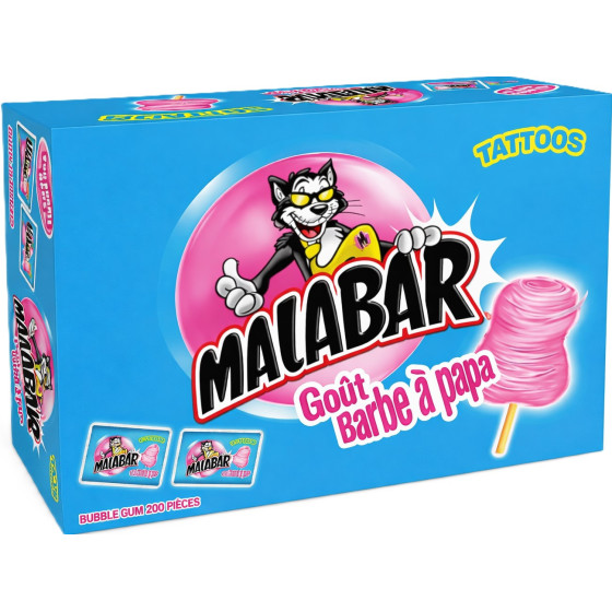 CHEWING-GUMS BARBE À PAPA MALABAR 1340G