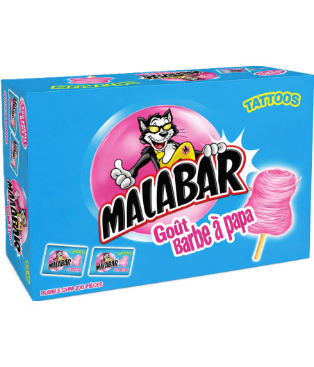 CHEWING-GUMS BARBE À PAPA MALABAR 1340G