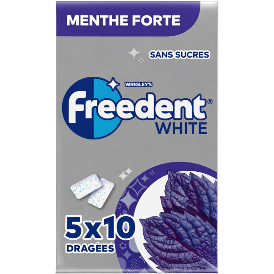 CHEWING-GUM MENTHE FORTE FREEDENT WHITE 70G