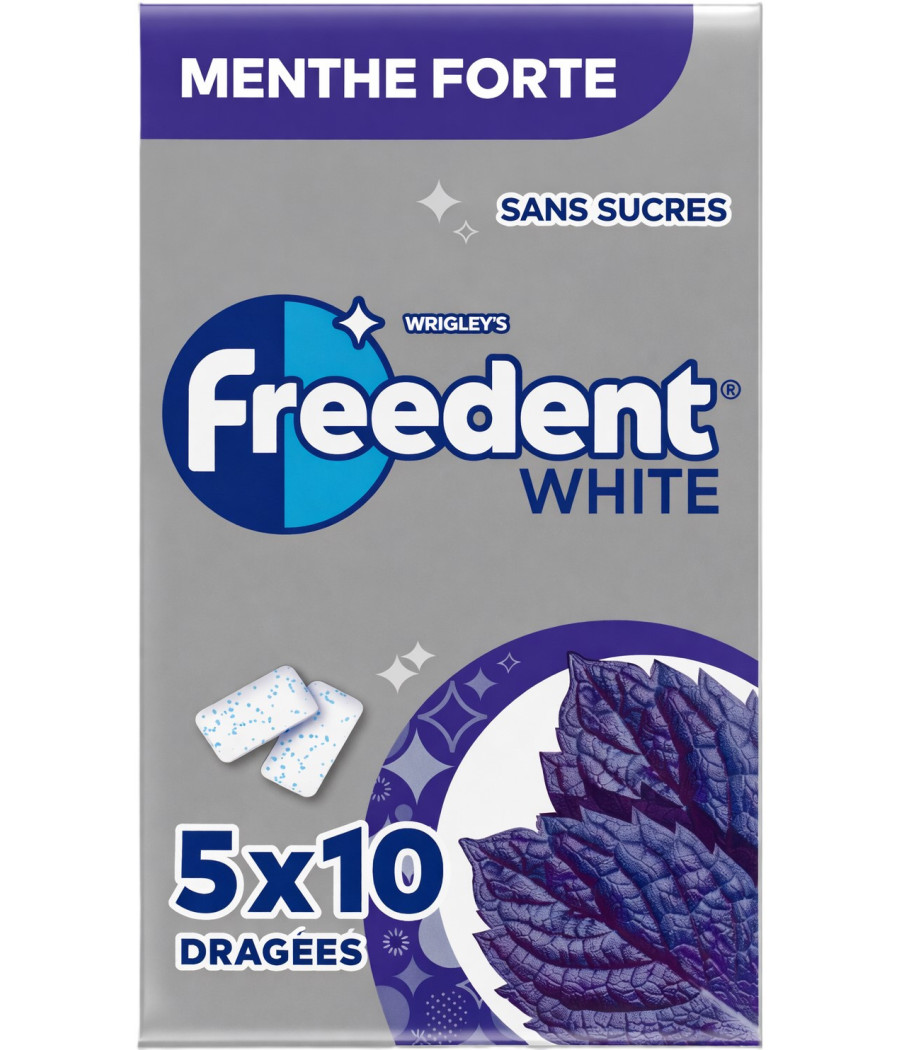 CHEWING-GUM MENTHE FORTE FREEDENT WHITE 70G