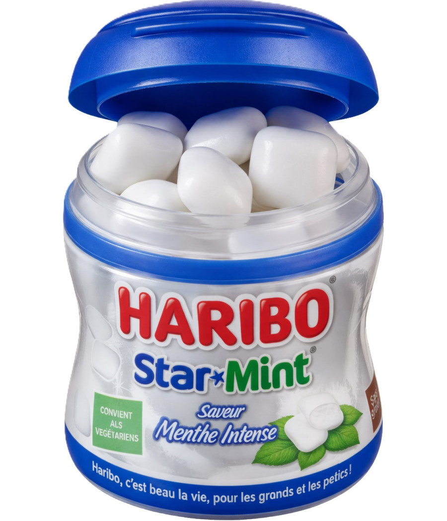 CHEWING-GUM STAR MINT MENTHE INTENSE HARIBO 100G
