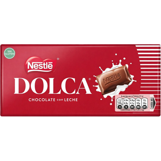 TABLETTE DE CHOCOLAT AU LAIT NESTLÉ DOLCA 100G
