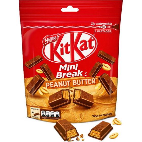 MINI BARRE CHOCOLATÉE KITKAT PEANUT BUTTER NESTLE 104G