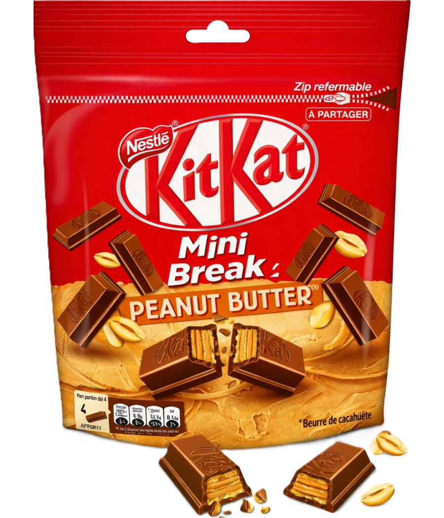MINI BARRE CHOCOLATÉE KITKAT PEANUT BUTTER NESTLE 104G