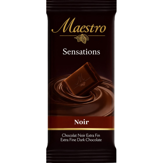 TABLETTE DE CHOCOLAT NOIR EXTRA FIN MAESTRO 90G